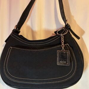 Nine West Black and Silver Shoulder Bag